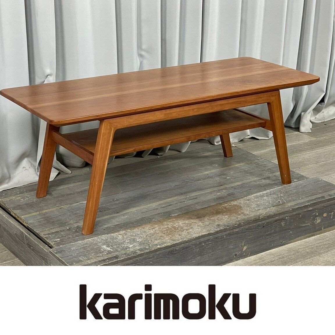 GV06 カリモク チェリー材 センター テーブル TT4415 ロー リビング