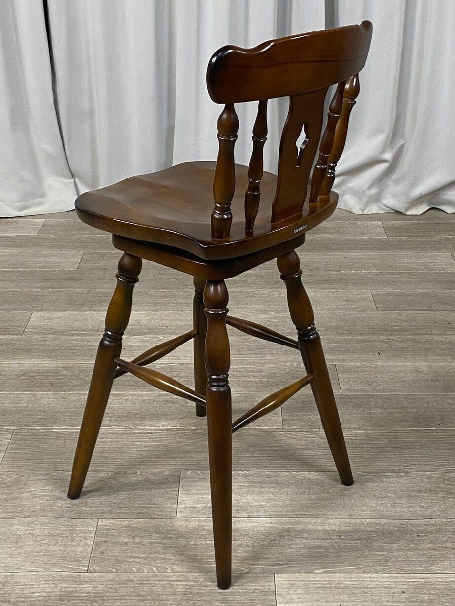 GV13 カリモク コロニアル カウンター チェア2脚セット ダイニング