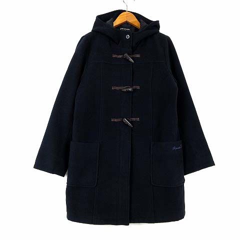 pom ponette フード付きダッフルコート ネイビー 160（L）タグ付き