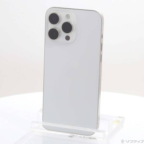 中古品〕 iPhone15 Pro Max 512GB ホワイトチタニウム MU6V3J／A SIM