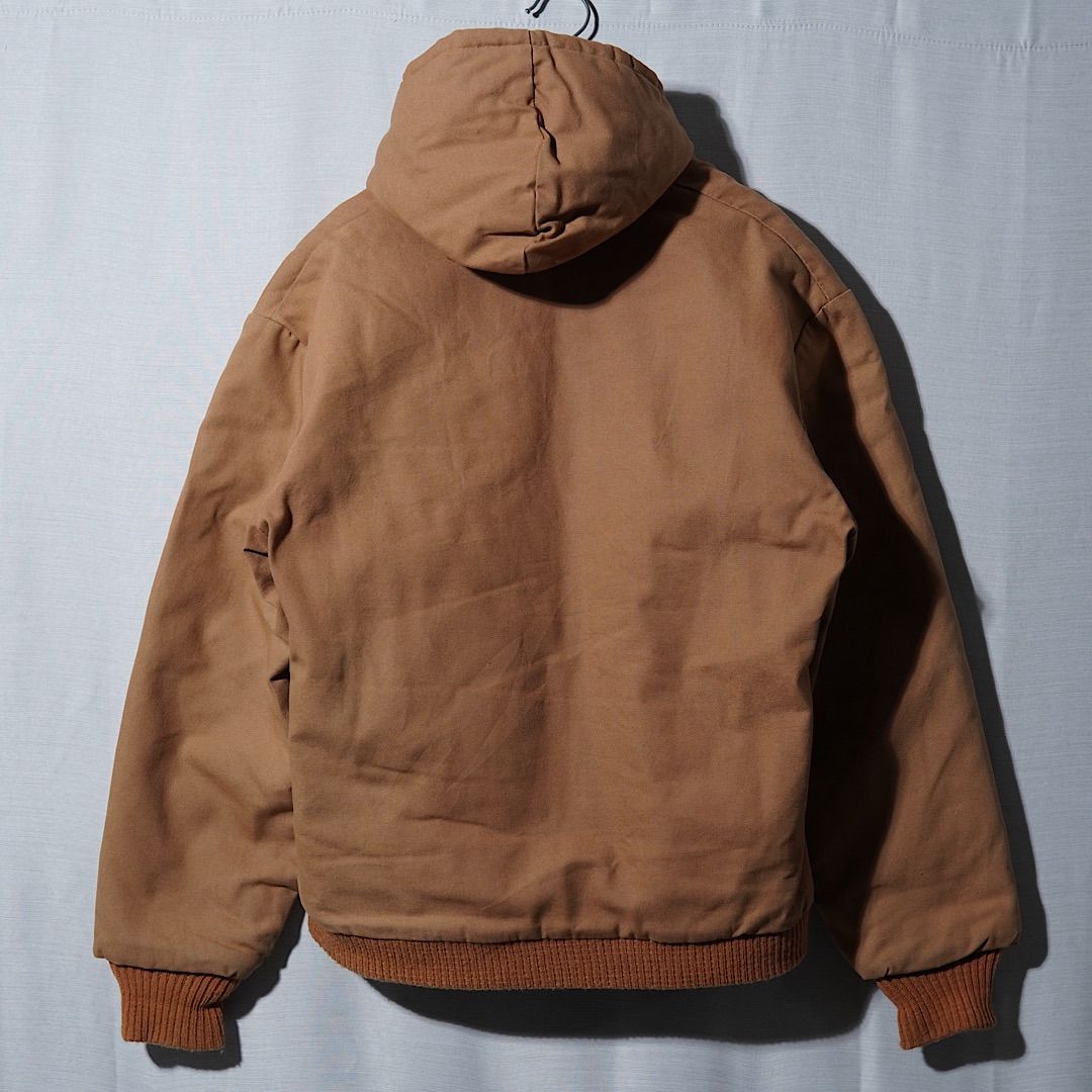 む*に様 USA古着 KEY ダック地 アクティブジャケット 茶 中綿キルティン USA古着 key ダック ワークジャケット アクティブジャケット パーカー