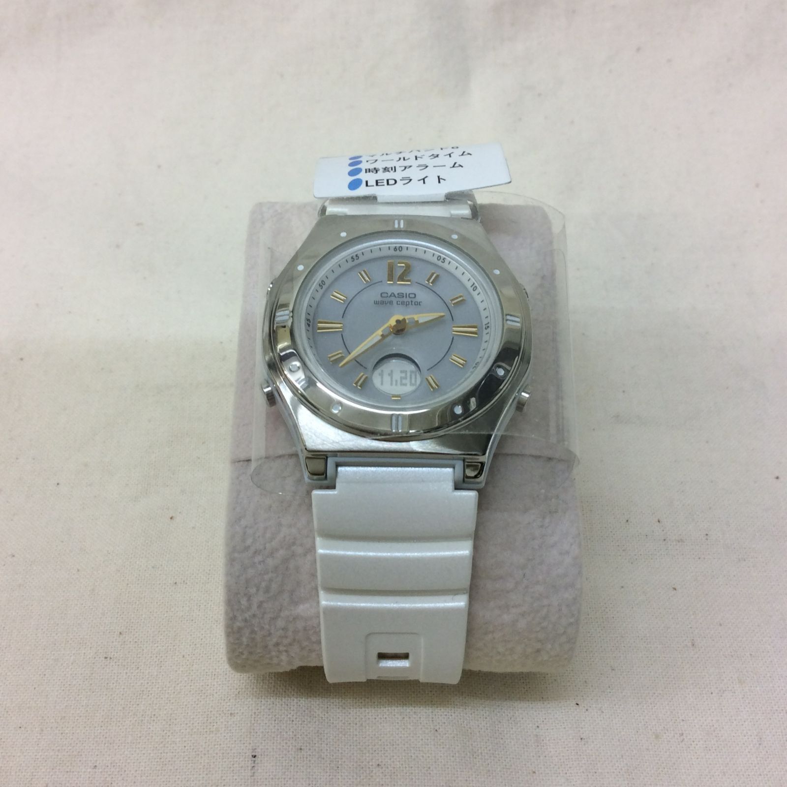 A CASIO レディース ソーラー電波腕時計 wave ceptor 5133 腕時計 女性用 カシオ ウェーブセプター 電池交換不要 日常生活防水