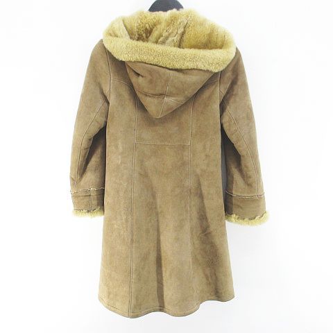 Gassmann コート ムートン ロング丈 茶系 ブラウン ホック ポケット