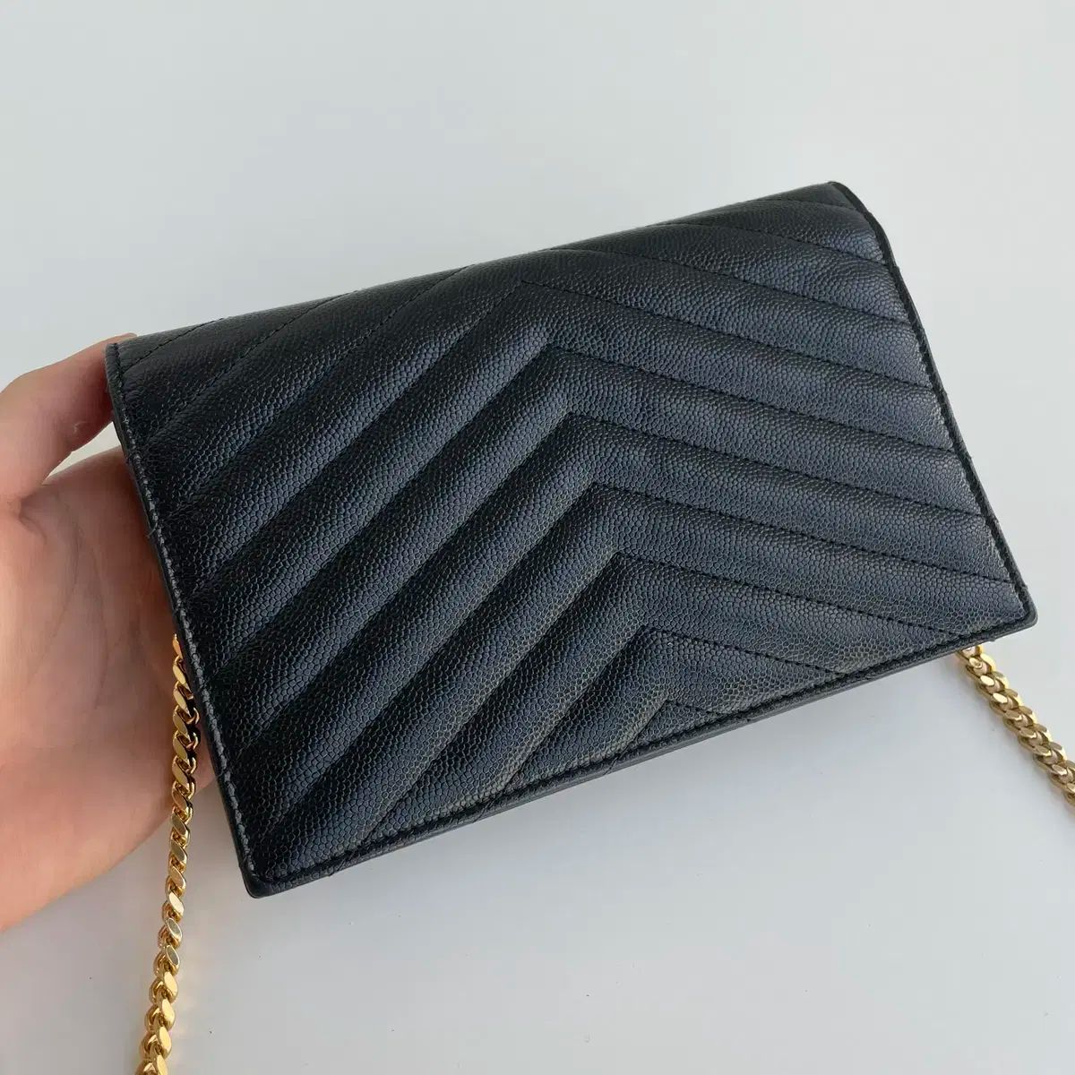  サンローラン ENVELOPE エンベロープ チェーン クロスバック メッセンジャーバッグ ショルダーバッグ