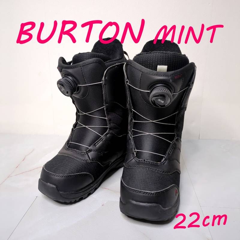 Burton MINT BOA レディース スノーボードブーツ 22 cm 良好 BOAダイヤル 女性用 バートン ミント スノボ用品 冬スポーツ