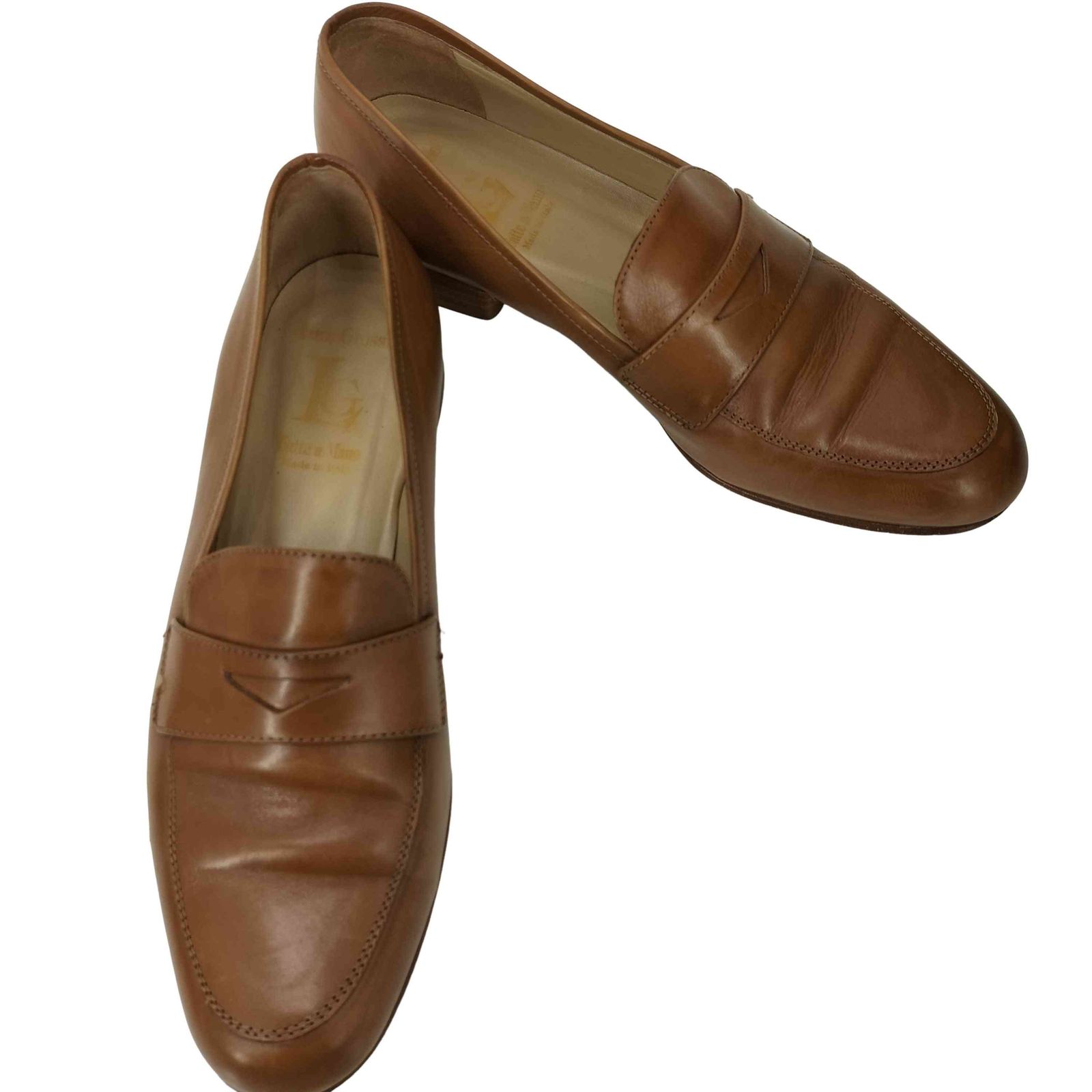 ルカ グロッシ LUCA GROSSI イタリア製 本革 レザー コイン ローファー