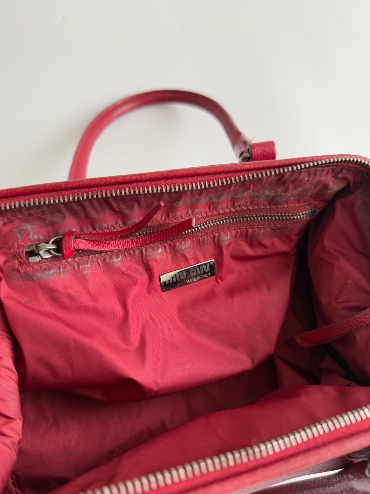 2000s MIU MIU MINI SQUARE LEATHER HAND BAG ミュウミュウ アーカイブ