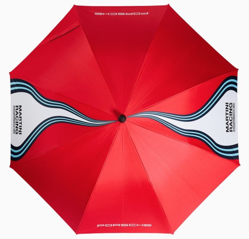 ポルシェ PORSCHE 傘 マルティーニ レーシング アンブレラ レッド 大型 自動開閉 防風 911 オリジナル 晴雨兼用 ゴルフ傘 紫外線遮断 UVカット 収納袋付き