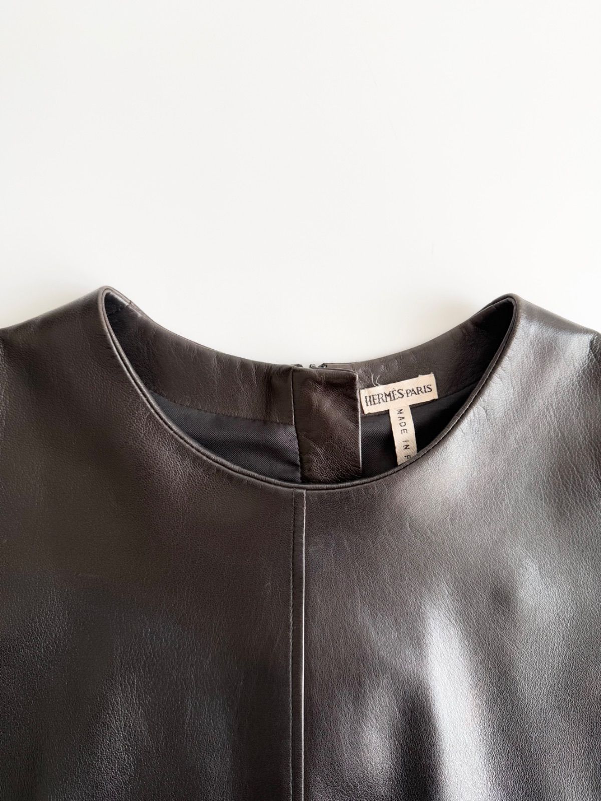 FW2002 HERMES BY MARGIELA LEATHER SHIRT エルメス マルジェラ期