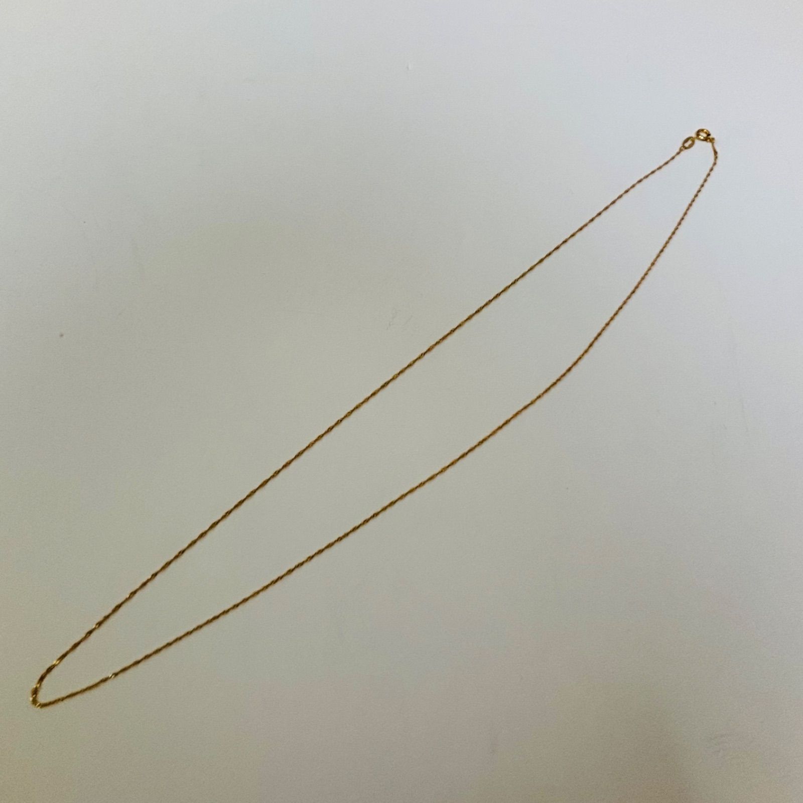18K スクリュー チェーン ネックレス ゴールド ツイスト 約45cm 18金 