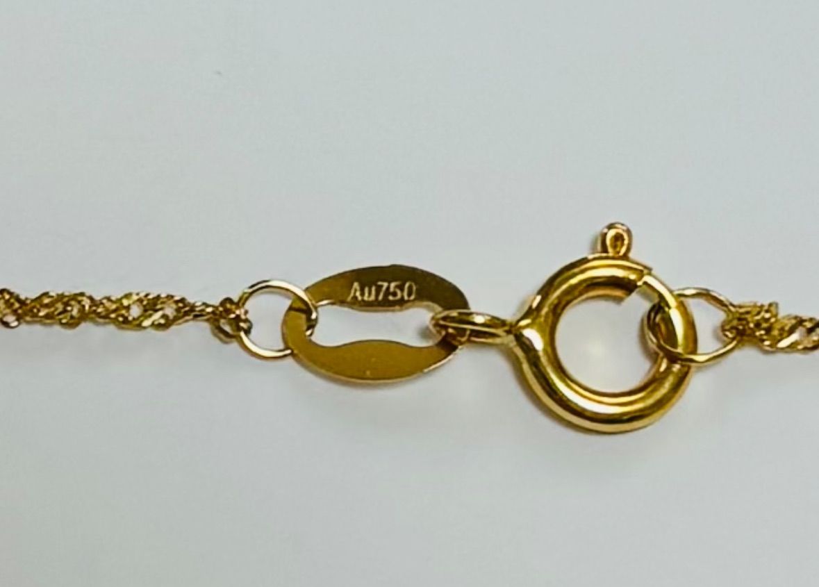 k18ゴールドツイストチェーンネックレスAU750 女性用18Kゴールドツイストチェーンネックレス,本物の純粋なau750