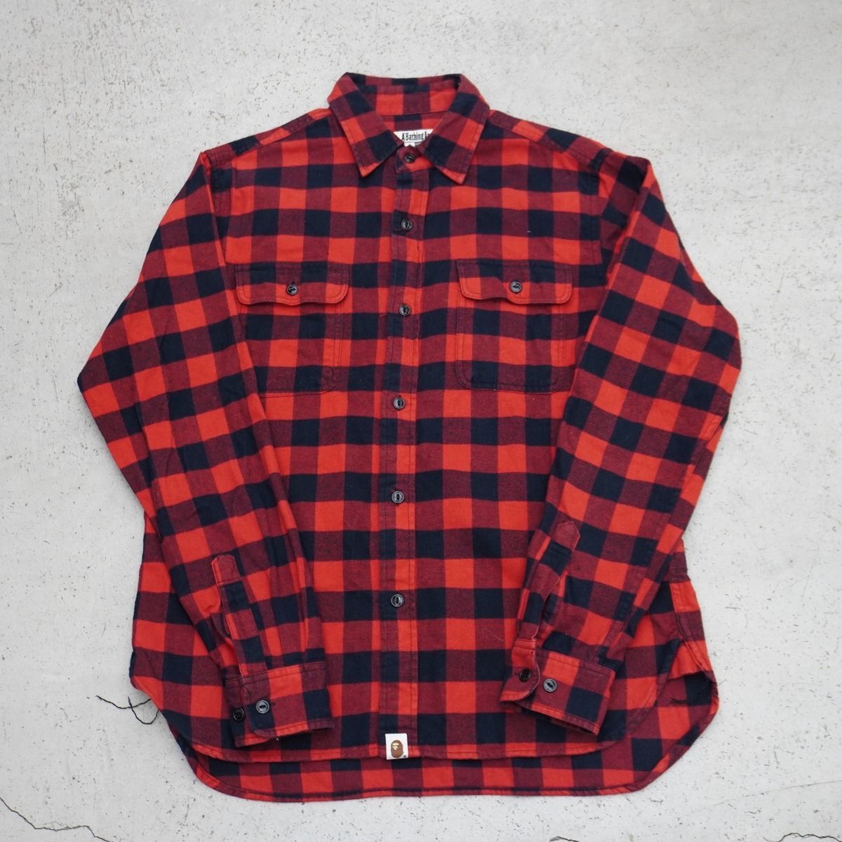 極希少✨アベイシングエイプ ラブジェネチェック ネルシャツ 旧タグ 美品 XL 極希少✨アベイシングエイプ ラブジェネチェック ネルシャツ 旧タグ 美