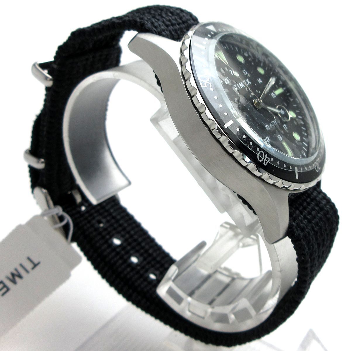 最終価格 タイメックス TIMEX メンズ ファブリックベルト 黒文字盤 