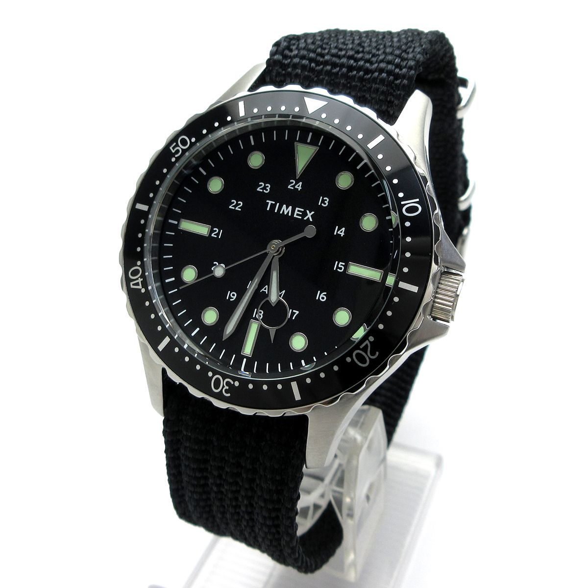 最終価格 タイメックス TIMEX メンズ ファブリックベルト 黒文字盤 