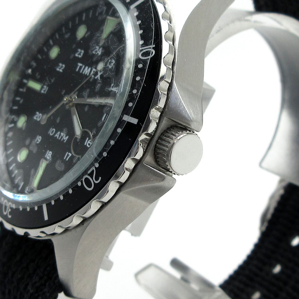 最終価格 タイメックス TIMEX メンズ ファブリックベルト 黒文字盤 