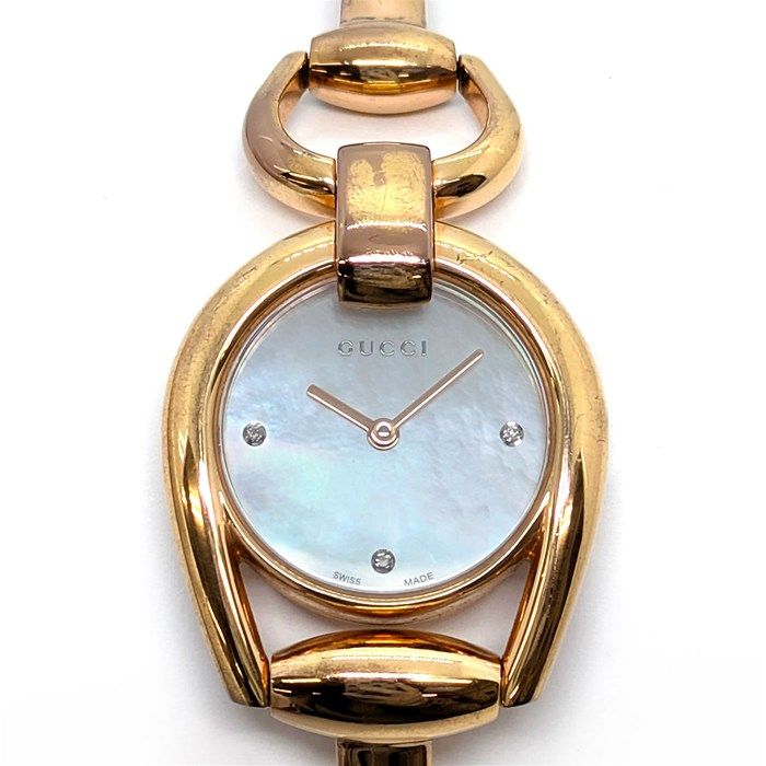 グッチ GUCCI 腕時計 ホースビット 139.5/YA139508 3ポイント ダイヤ