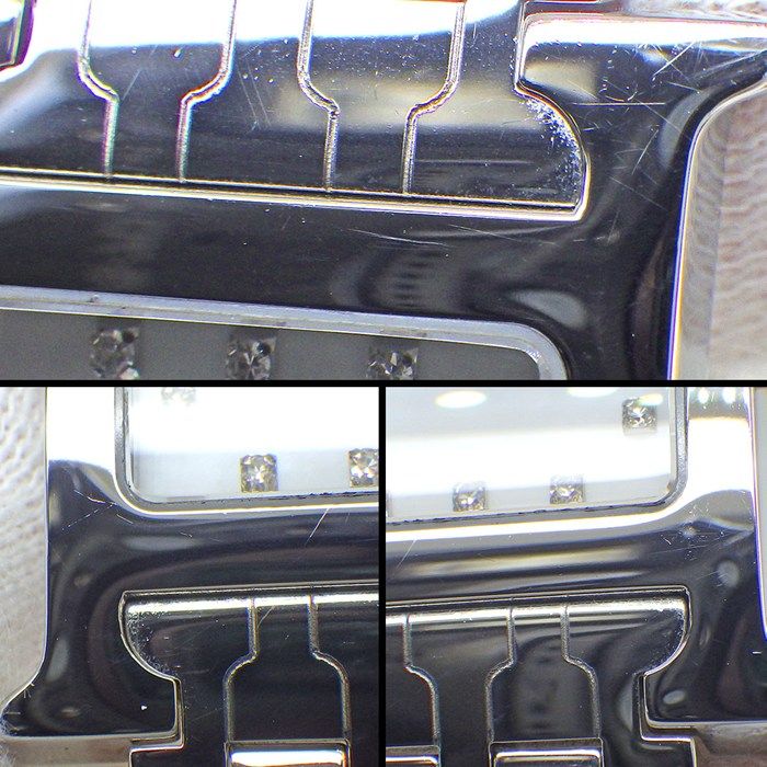 スクエア ホワイトシェル文字盤