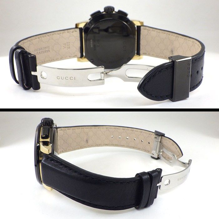 グッチ GUCCI 腕時計 Gクロノ 101.2 ブラック文字盤 クロノグラフ