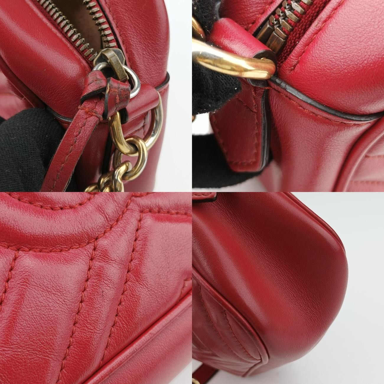 グッチGucciGGマーモント レッド レザー 447632 E024903491 - メルカリ