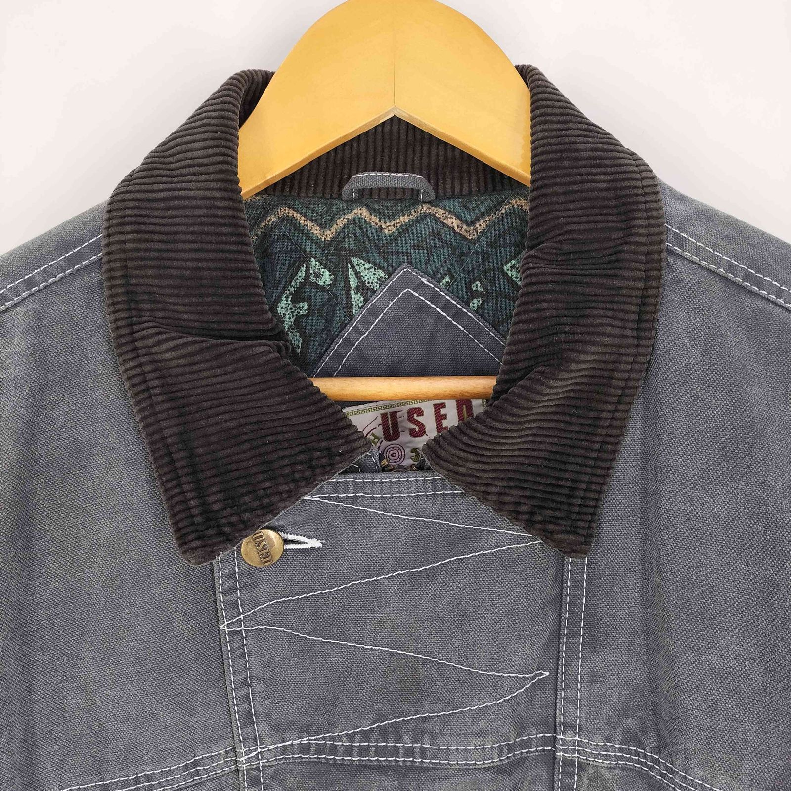 ユーズドフルギ USED古着 USED HARD WARE 襟コーズ 裏地総柄