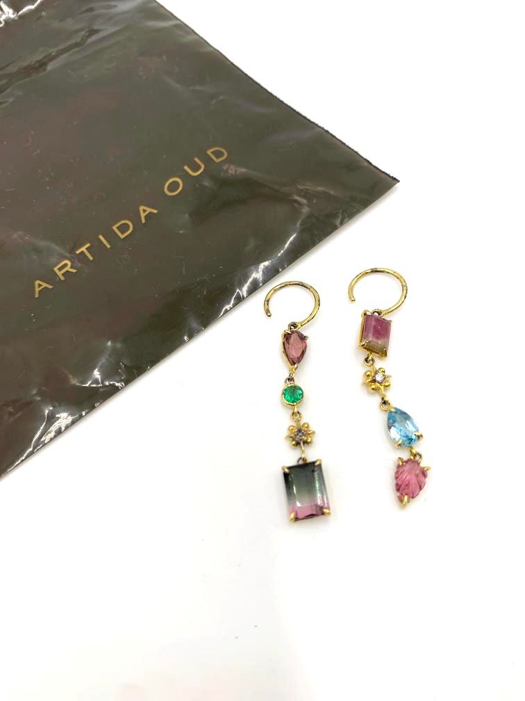 ARTIDA OUD アルティーダ ウード ストーン ドロップ ピアス ゴールド レディース