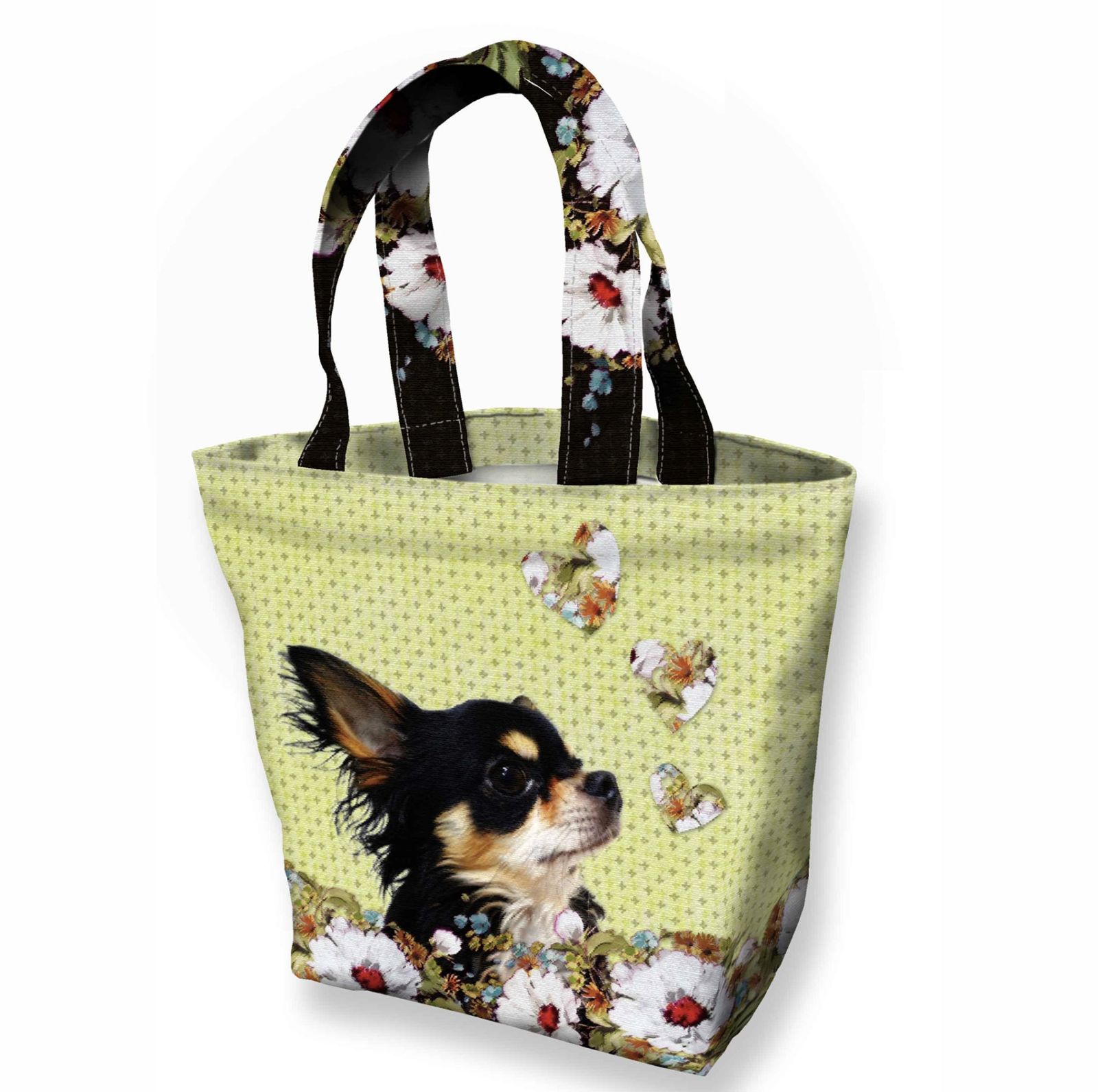 MT2 Techichi| チワワ ドッグ ｢スナップボタン付き｣ ミニ トートバッグ