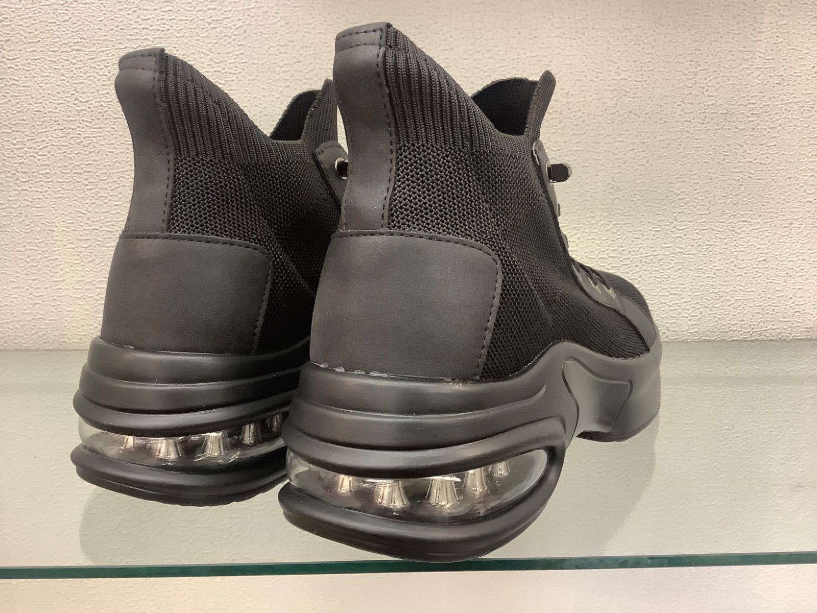 レディースショートブーツスリップインズブラック9203