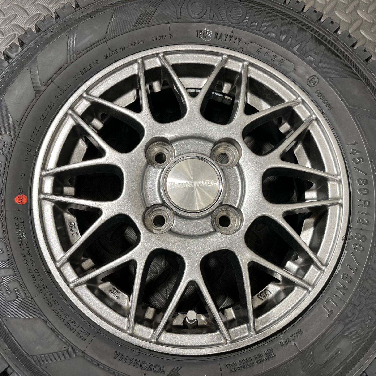 25年製 タイヤ 145 80 R 12 78 N LT ヨコハマ SY 01 V トレジャーワン ヒューマンライン MM 02 ハイゼット エブリィ サンバー スタッドレスタイヤ 冬タイヤ 1233