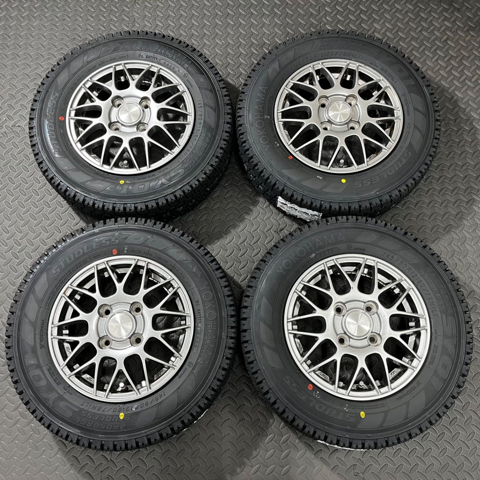 25年製 タイヤ 145 80 R 12 78 N LT ヨコハマ SY 01 V トレジャーワン ヒューマンライン MM 02 ハイゼット エブリィ サンバー スタッドレスタイヤ 冬タイヤ 1233