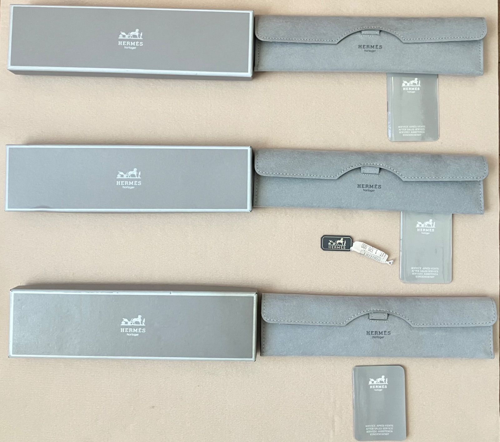 エルメス HERMES 時計の空箱 ケース グレー 6個セット - メルカリ