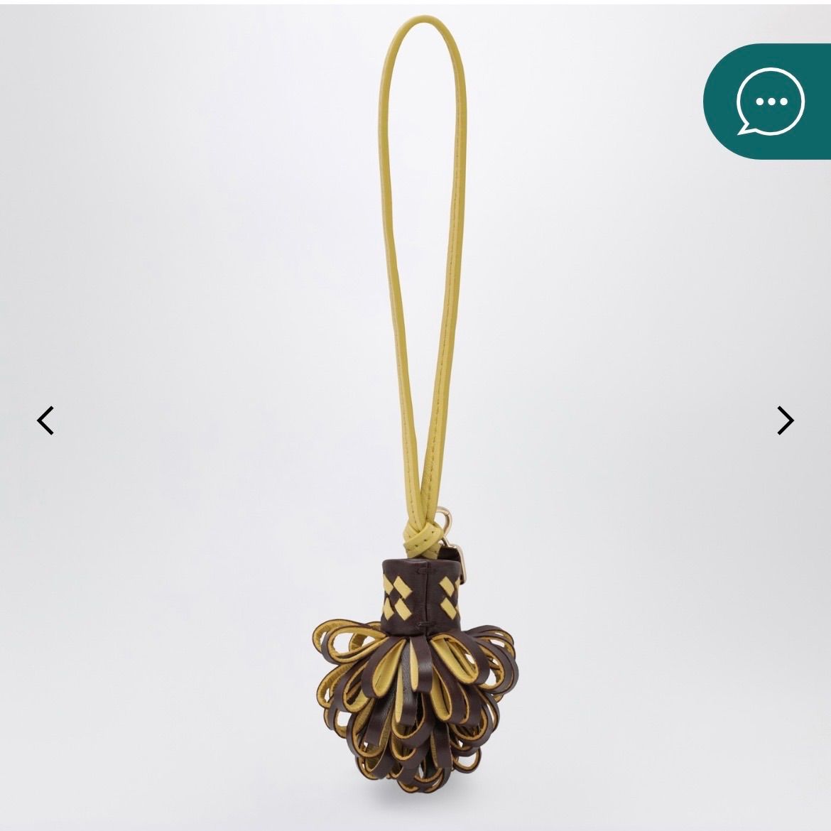  MIUMIU ミュウミュウ ブラウン イエローのナッパ トリック キーホルダー キーリング 小物