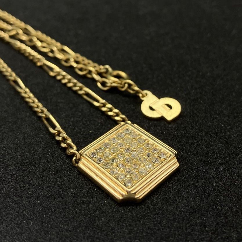 Christian Dior クリスチャンディオール ネックレス ラインストーン