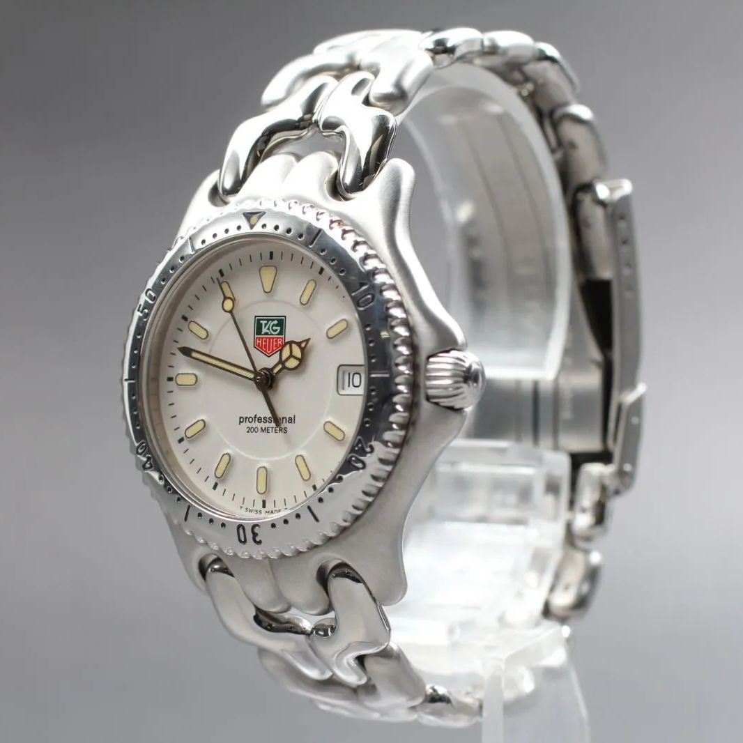 TAG Heuer プロフェッショナル WG 1212 K 0 078177 SS QZ 白文字盤 あまりごまなし メンズ腕時計