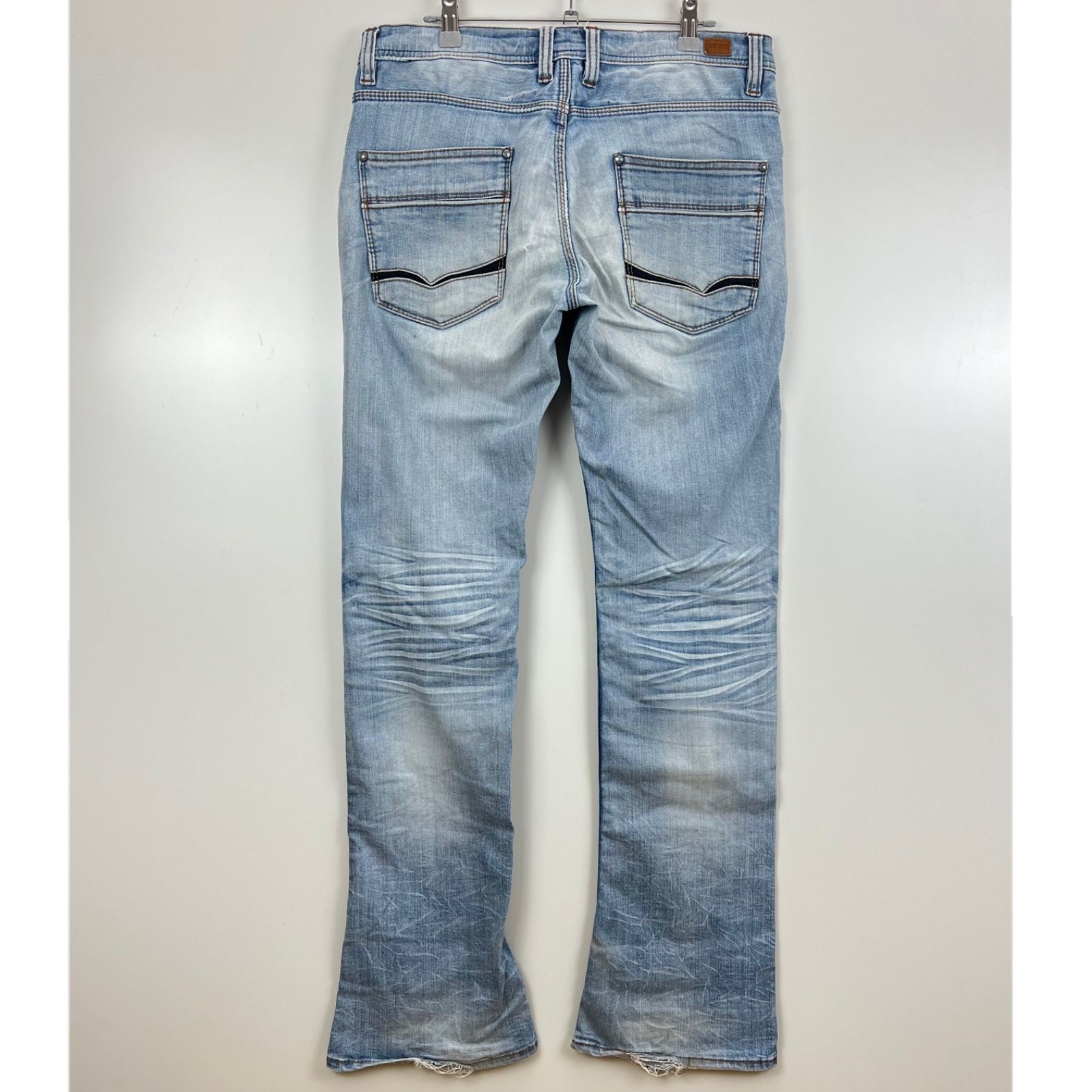 NICOLE CLUB FOR MEN 00s y2k archive turquoise flare denim pants 48