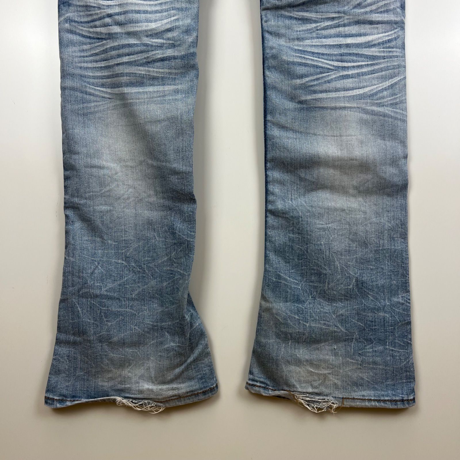 NICOLE CLUB FOR MEN 00s y2k archive turquoise flare denim pants 48