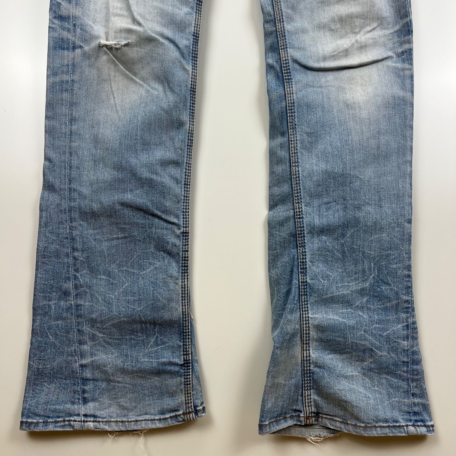 NICOLE CLUB FOR MEN 00s y2k archive turquoise flare denim pants 48