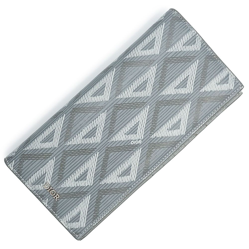 クリスチャンディオール CD ダイアモンド バーティカル 二つ折り長財布