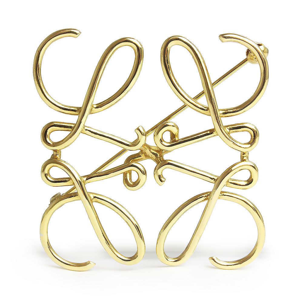 ロエベ アナグラム ブローチ メタル ゴールド 111.25.020 LOEWE（新品