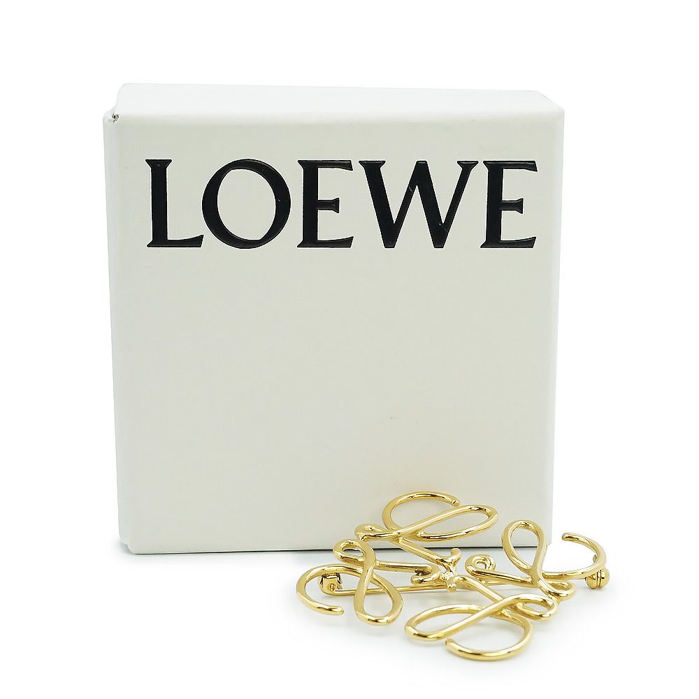 ロエベ アナグラム ブローチ メタル ゴールド 111.25.020 LOEWE（新品