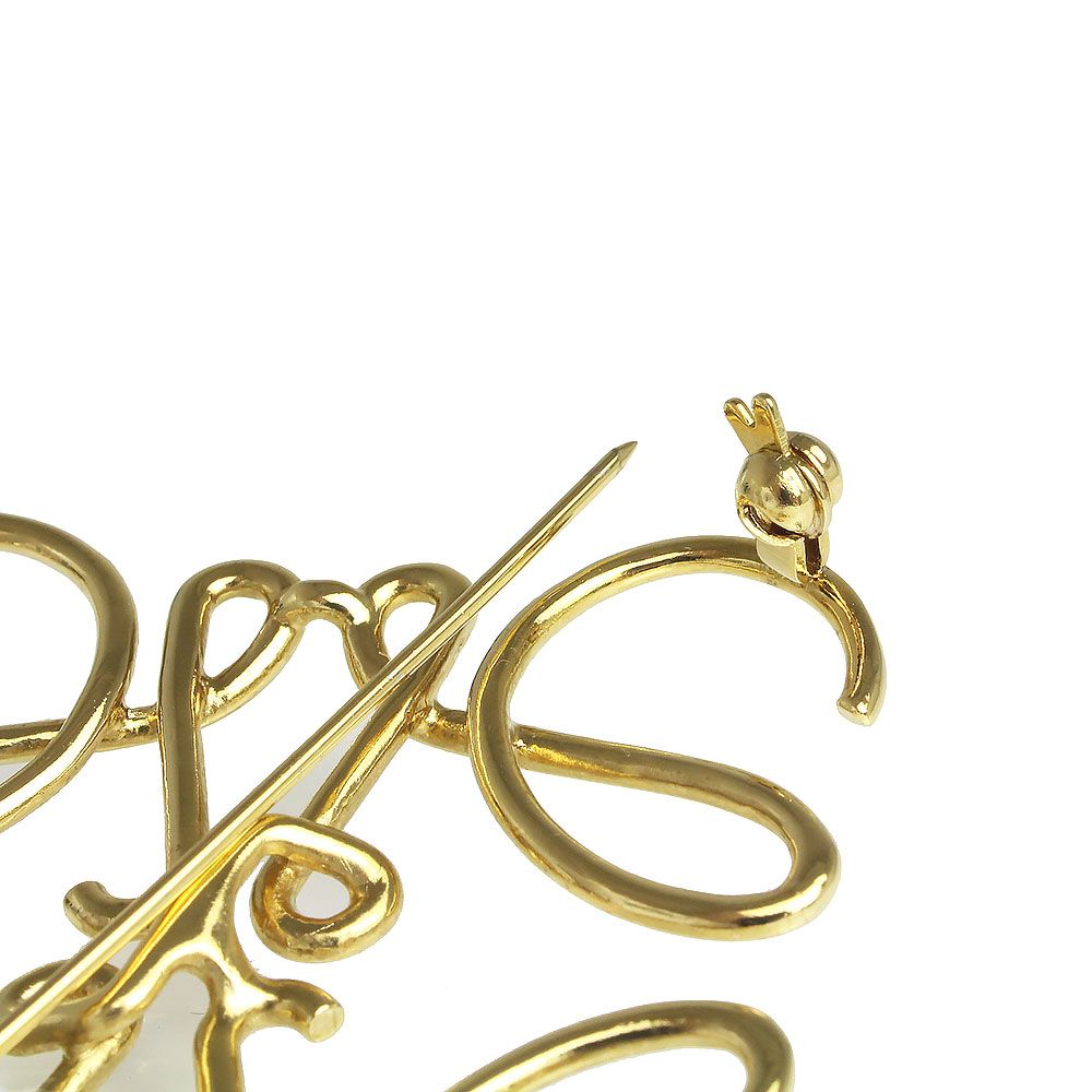 ロエベ アナグラム ブローチ メタル ゴールド 111.25.020 LOEWE（新品