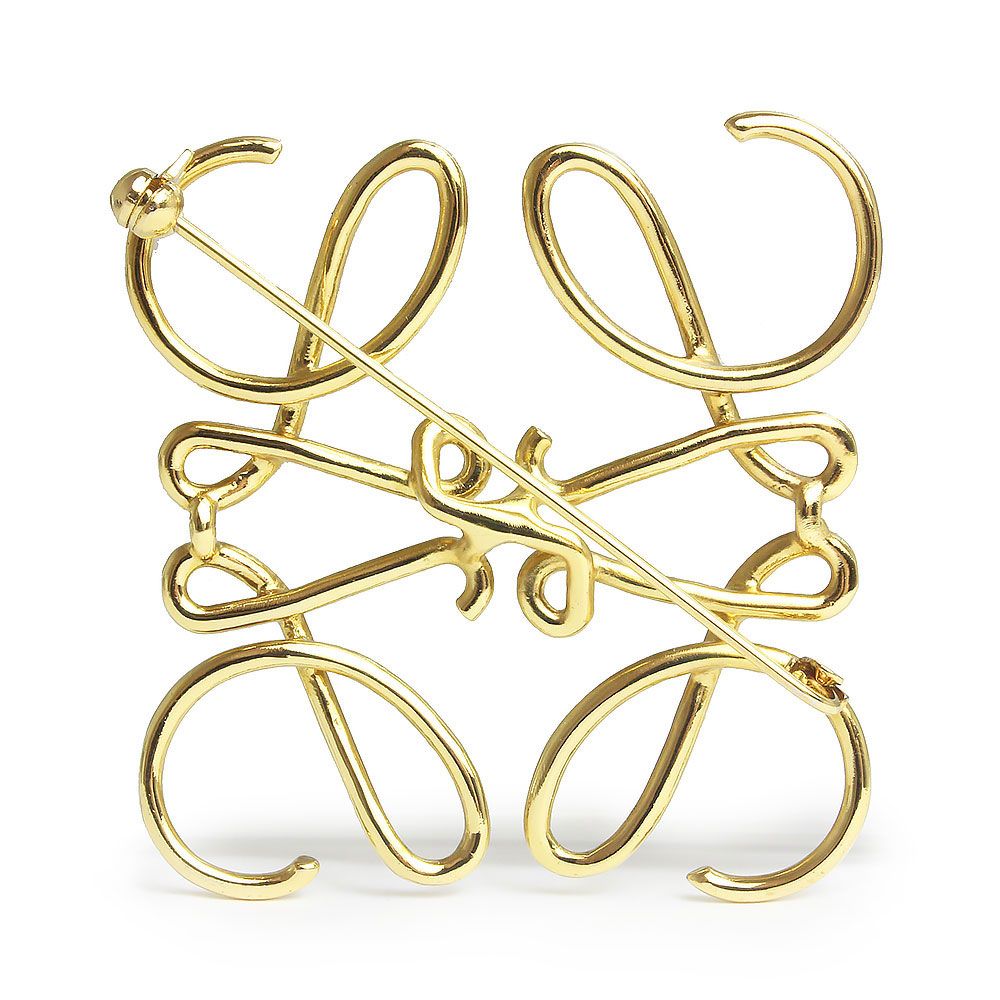 ロエベ アナグラム ブローチ メタル ゴールド 111.25.020 LOEWE（新品