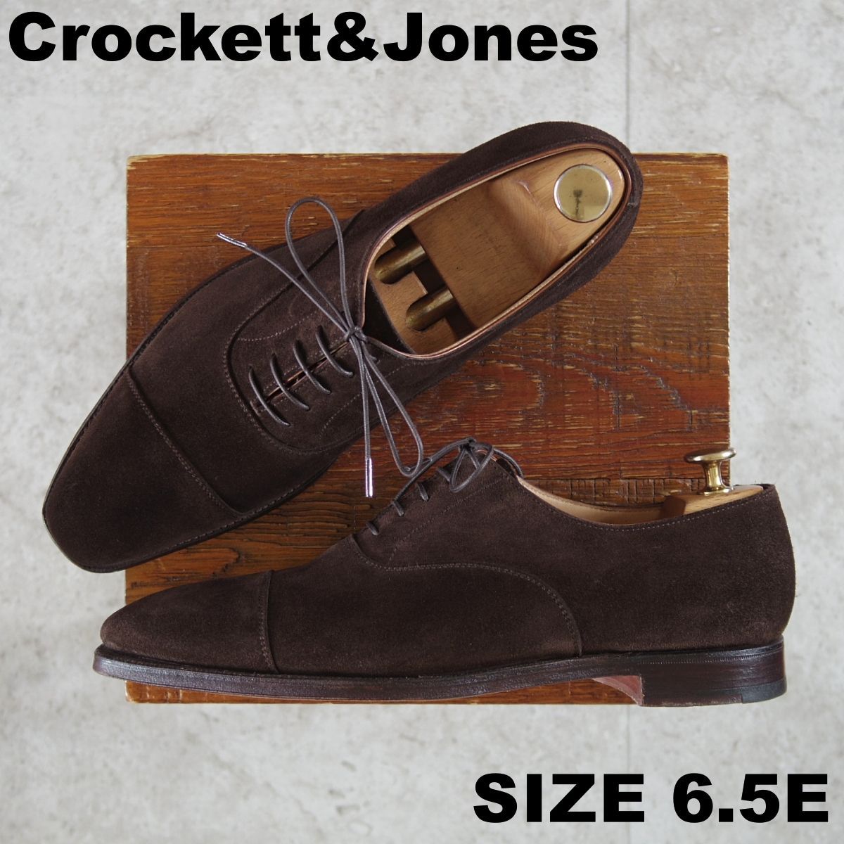 極美品☆クロケット&ジョーンズ 6.5E【現行定価10万円以上☆HALLAM/348