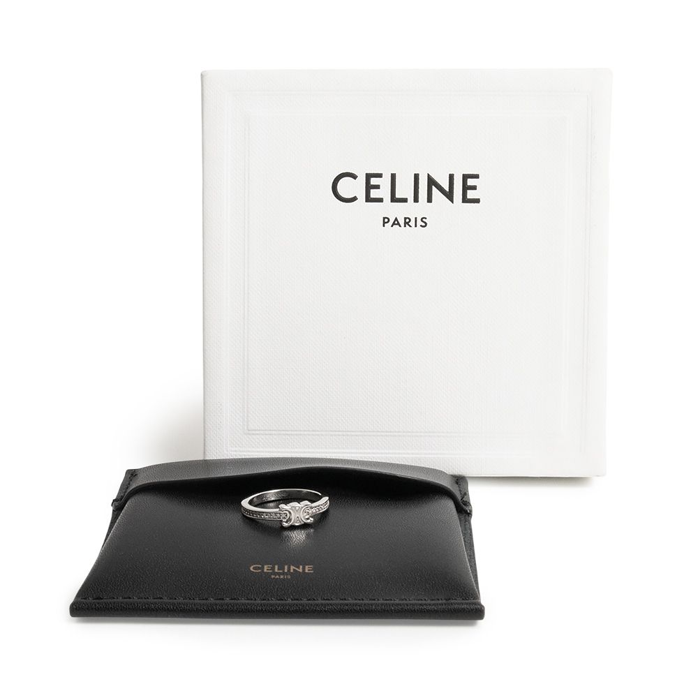 CELINE トリオンフラインストーンスモールリング 新品 CELINE セリーヌ トリオンフ ラインストーン スモール リング