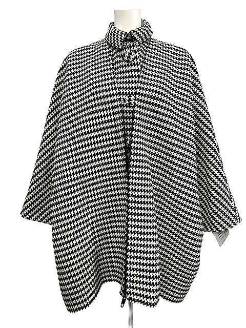 バレンシアガ ハウンドトゥース ドルマン コート オーバーサイズ 千鳥格子 ゆったりめサイズS 17_s 17