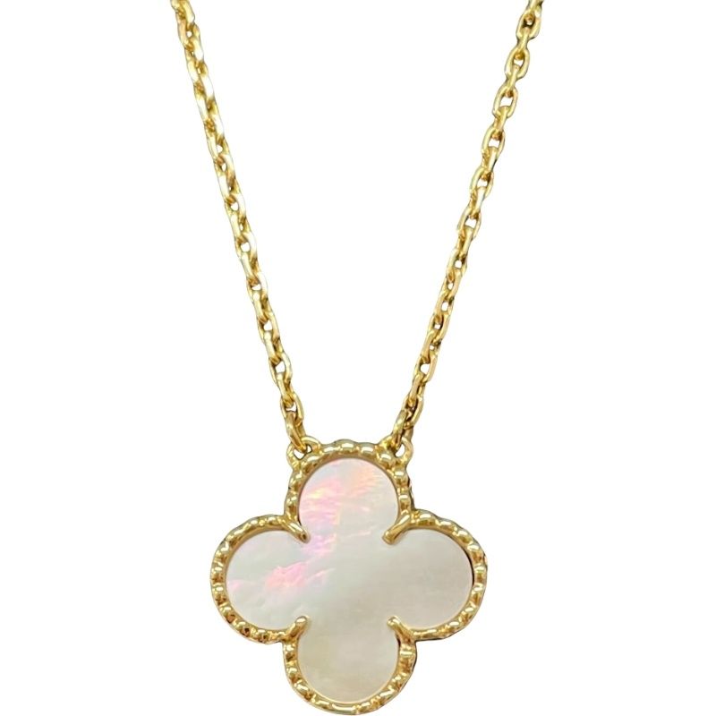 Van Cleef - Arpels ヴァンクリーフ＆アーペル ヴィンテージアルハンブラ マザーオブパール ゴールド 750 YG ネックレス レディース