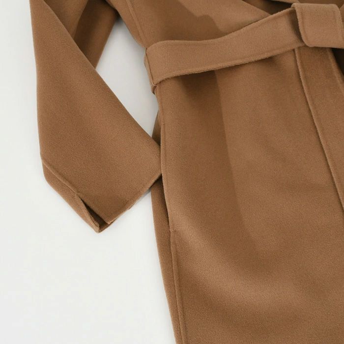 ’S Max Mara ダブルフェイス ピュアヴァージンウールコート キャメル アロナ] ピュア ヴァージンウール ダブルフェイス コート, camel | Max