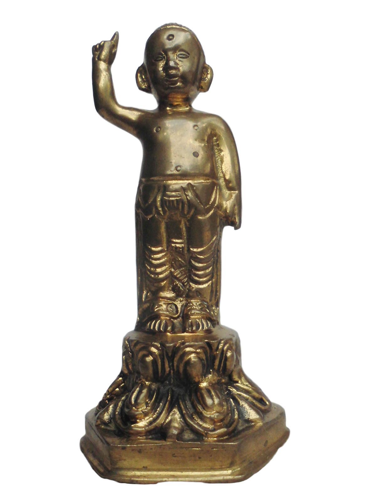 アジアン雑貨 ネパール仏像 ブッタ誕生 真鍮製3 - メルカリ