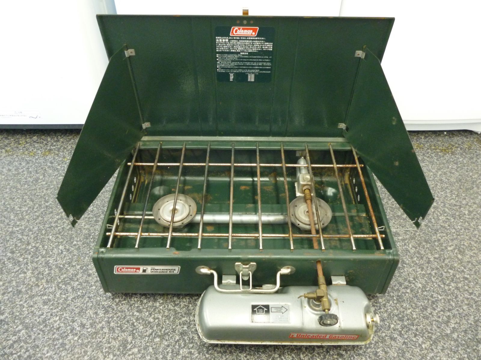 ジャンク品 Coleman コールマン Powerhouse unleaded 414 ツーバーナー
