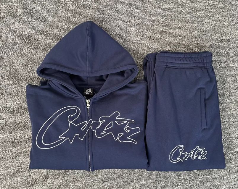 CORTEIZ THICK STITCH ALLSTARZ SET - NAVY ジッパー セットアップ