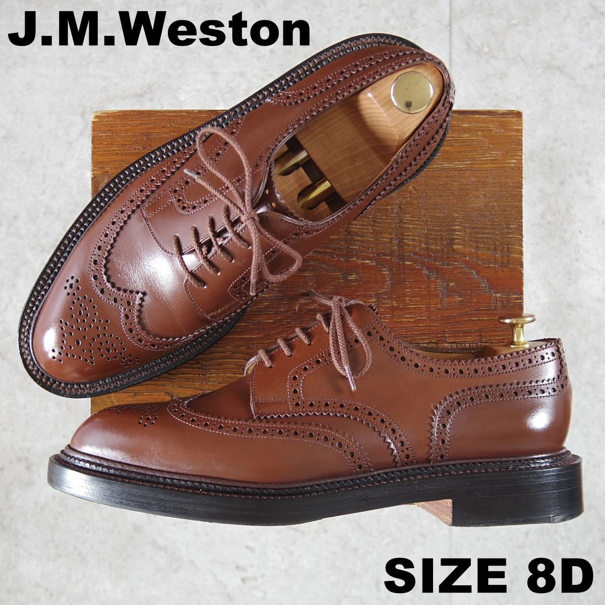 極美品☆J.M.ウエストン 8D【現行定価￥275,000-☆純正ツリー付/590